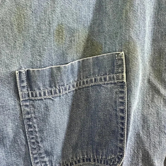 Vintage Marlboro Cigarette Denim Long Sleeve Button Up Sz LG Made in USA - Picture 4 of 6